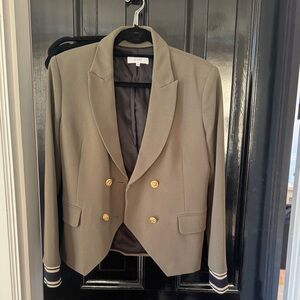 Chic Tan Blazer with Gold Buttons